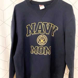 Vintage Navy Mom Crewneck